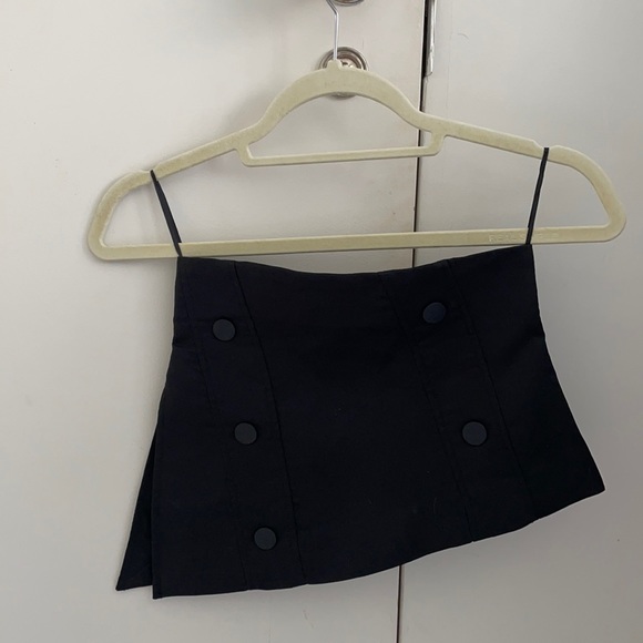 C/MEO black corset peplum waist belt XXS